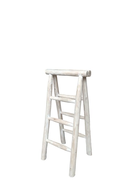 Teak kledingladder White-Washed 50x5x100