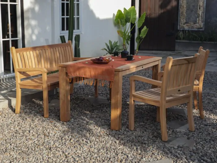 Beaufort Teakhouten Tuinbank – 3-zits – Plantation Teak – 150×50×92 cm