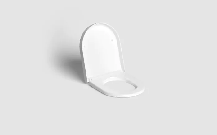 Clou - Hammock Toiletzitting Met Deksel, Soft Closing En Quick Release Systeem, Glanzend Wit