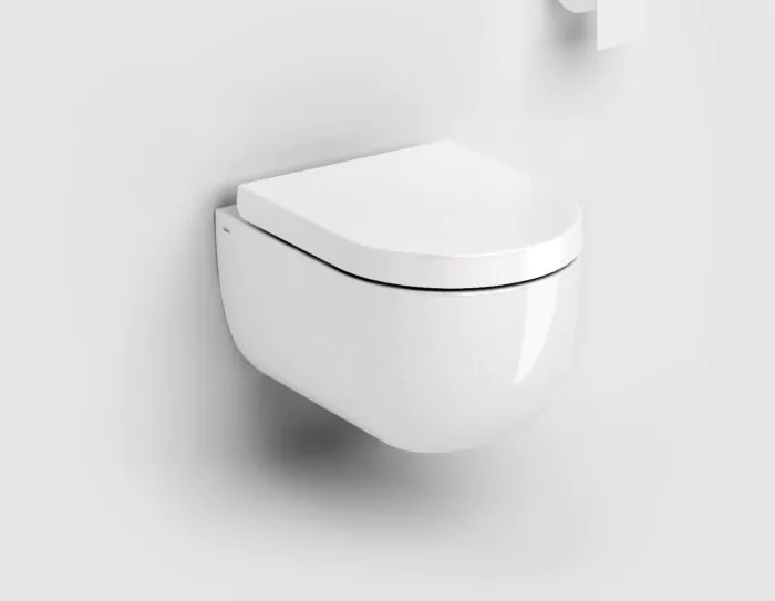 Clou - Hammock Toiletzitting Met Deksel, Soft Closing En Quick Release Systeem, Glanzend Wit