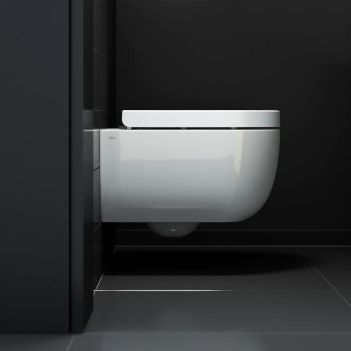 Clou - Hammock Toiletzitting Met Deksel, Soft Closing En Quick Release Systeem, Glanzend Wit