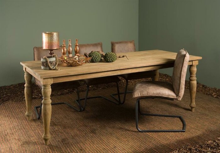 Bologna Teakhouten eettafel | Rustiek Recycled Teakhout