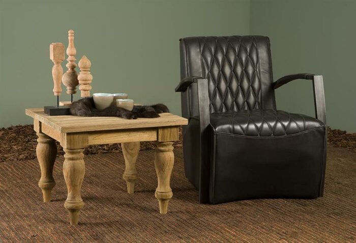 Bologna bijzettafel 60x60x45 Recycled teahout