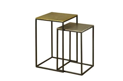 Iron Bijzettafel set van 2 | 35x35x56 - TWR-MG2574