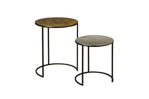 Iron Bijzettafel set van 2 | 49x49x62 - TWR-MG2578
