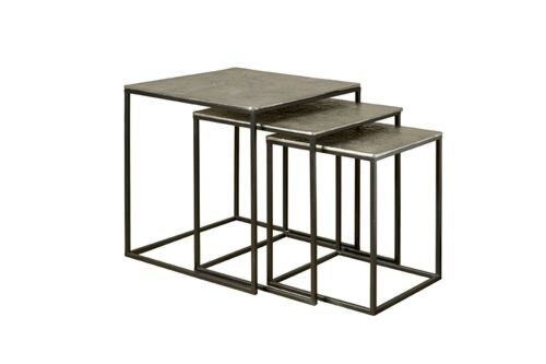 Iron Bijzettafel set van 3 | 58x58x62 - TWR-MG8456-ABC