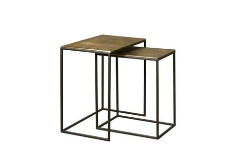 Iron Bijzettafel set van 2 | 55x35x56 - TWR-MG8917-AB