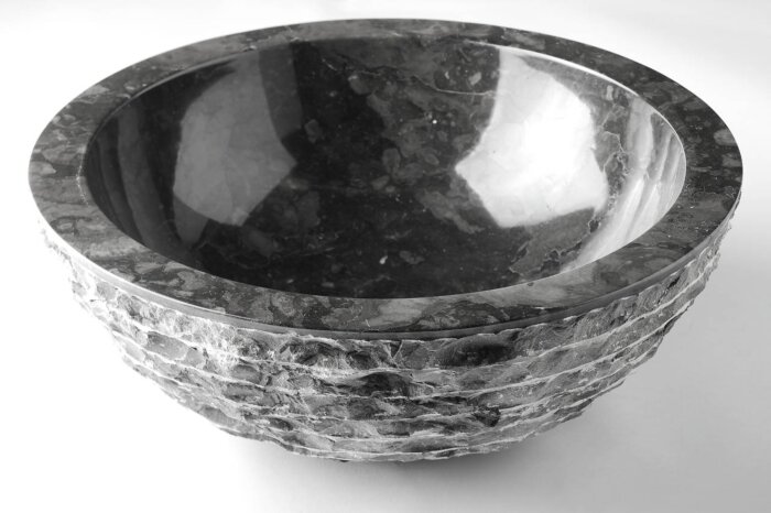 Mountain | Zwart Marmeren Waskom | 40x15 - MOUNTAIN-BLACK