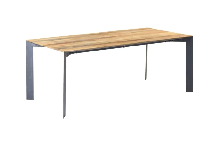 Pandora Eettafel | Teak met Staal | Meerdere Afmetingen - TWR-MX0021-0023