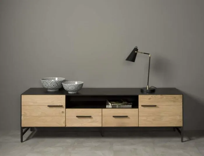 Lido TV Meubel | 190 x 55 x 45 (h) cm| Twee Deuren + Twee Laden