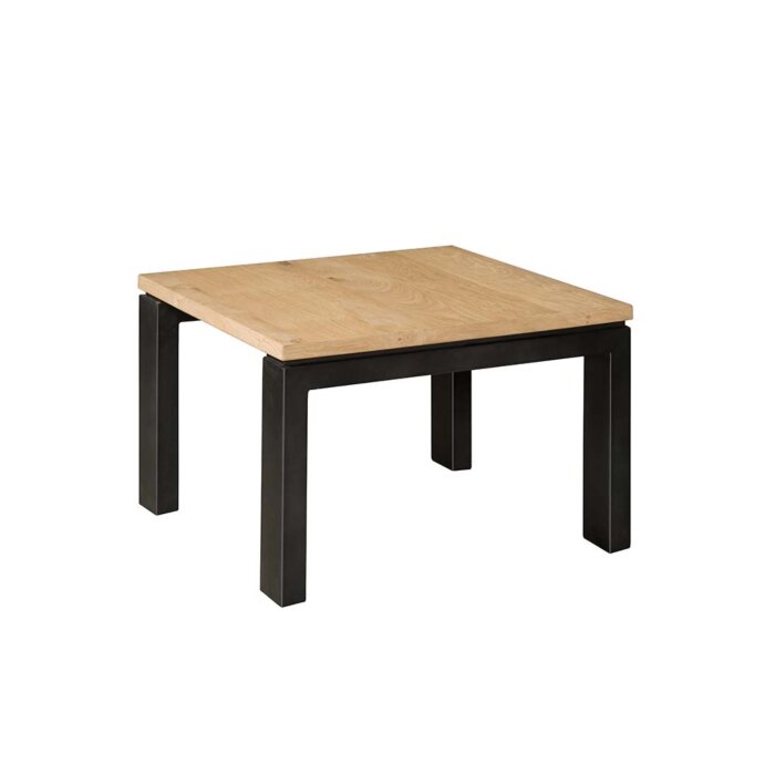 Lido Bijzettafel 60 x 60 x 55 (h) cm Staal & Eiken