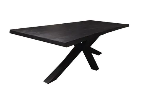 Sovana Live-edge dining table 200x100 - top 5 - Zwart