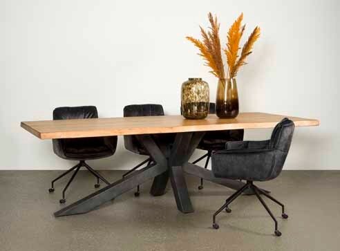 Sovana Acacia Naturel Boomstam Tafel met Matrix Spinpoot 