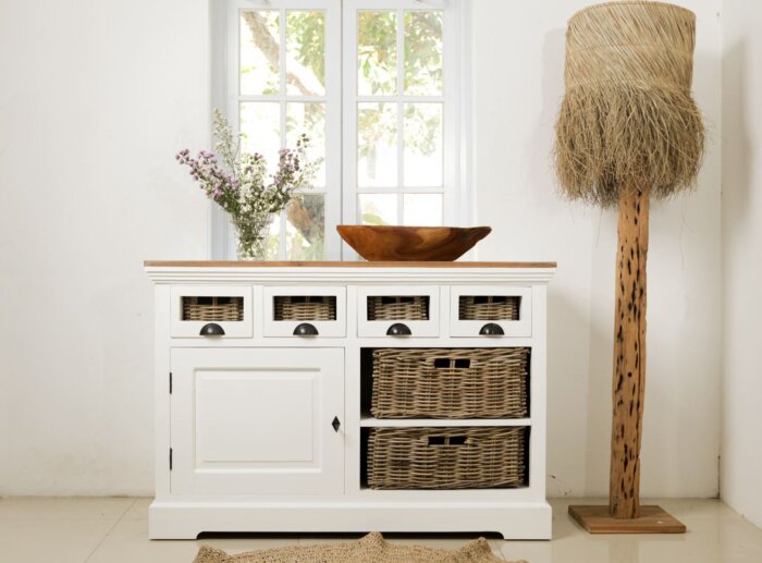 Napoli dressoir 125 met rotan 