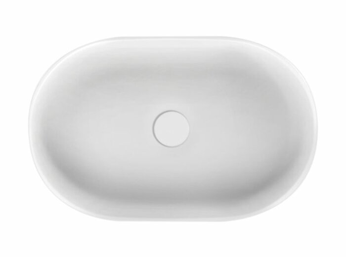 Xenz Neo-O solid surface waskom 56x36x14 Bicolor wit/grafiet
