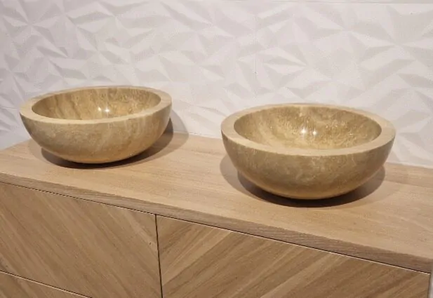 Onyx Natuurstenen Waskom | 40 Rond x 15 Hoog