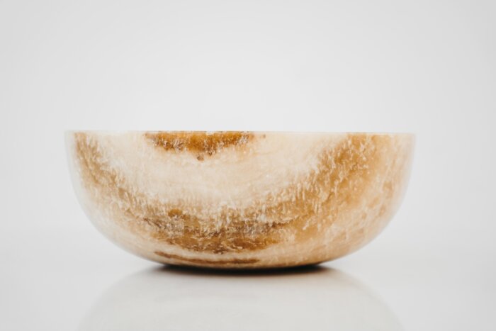 Waskom onyx natuursteen 40 cm rond