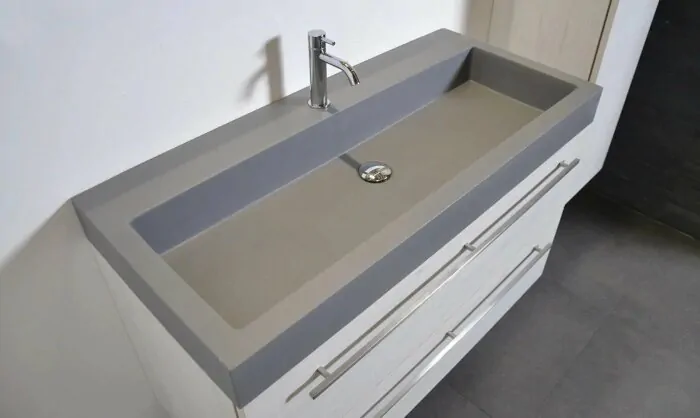 Ink Momento meubelwastafel rechts 140x45cm - zonder kraangat - Polystone mat wit