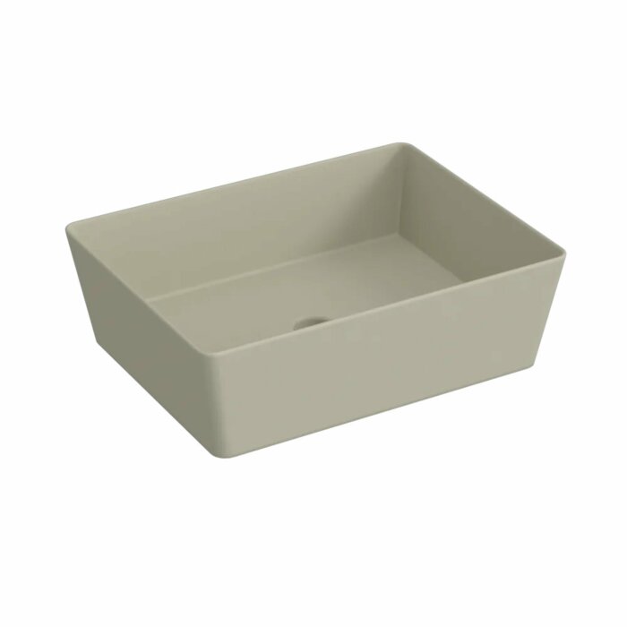 Blinq Couleur opzetwastafel rechthoekig 50x38cm - zand