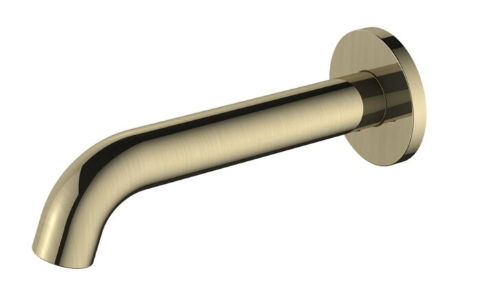 Regn losse wand uitloop 15cm geborsteld goud PVD