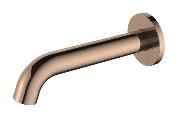 Regn losse wand uitloop 15cm geborsteld koper PVD
