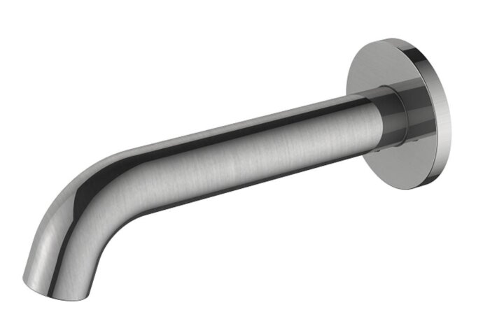 Regn losse wand uitloop 15cm geborsteld nikkel PVD