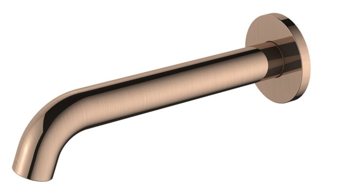 Regn losse wand uitloop 18cm geborsteld koper PVD