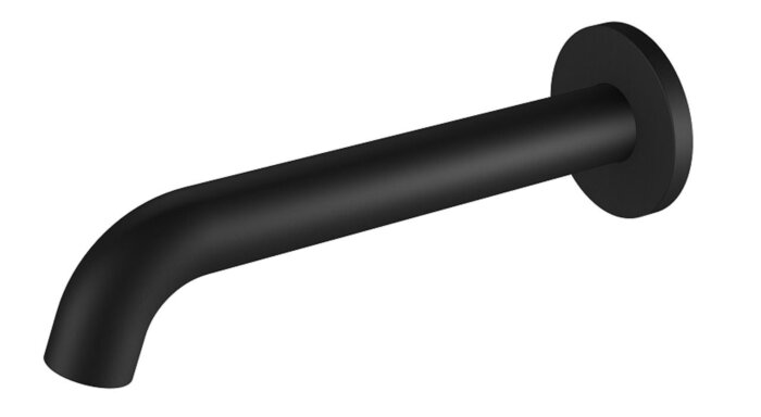Regn losse wand uitloop 18cm mat zwart