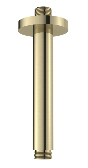Regn plafondarm inkortbaar 7,5-16cm geborsteld goud PVD
