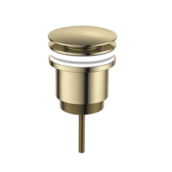 Regn pop-up wastafelafvoerplug - geborsteld goud PVD