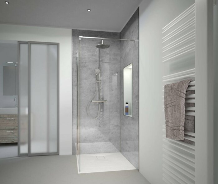 HSK RenoDeco Paneel Aluminium 100x210 cm Natuursteen Asgrijs