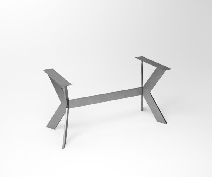 Stijlvolle notenhouten eettafel met RVS frame | Teakea