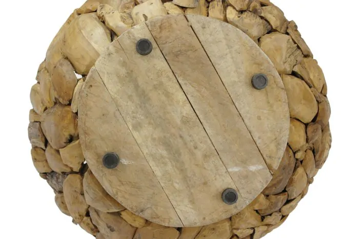 ROOT | Teak Wortel Salontafel met glas | Rond | 110x45 - DEV-ROOT-CT-BOWL-100-45
