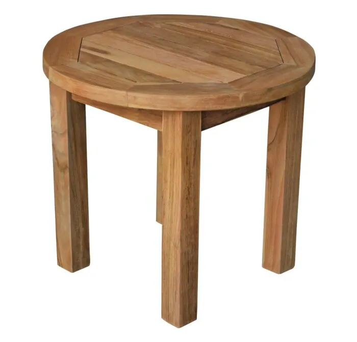 Teakea Tuin Salontafel Teakhout | Rond Ø 50 met Vaste Poot |  - DEVI-SBR