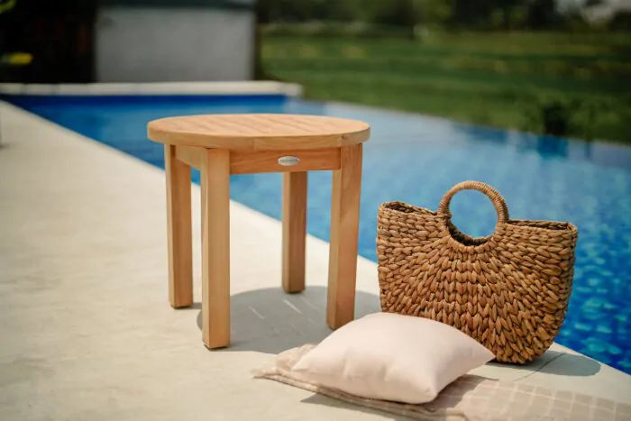Ronde Tuin Salontafel Ø50 cm – Duurzaam Teakhout