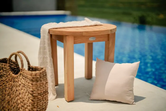 Ronde Tuin Salontafel Ø50 cm – Duurzaam Teakhout