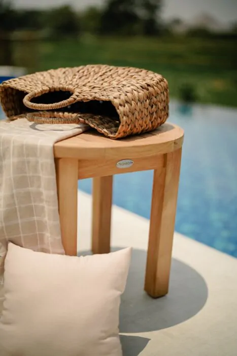 Ronde Tuin Salontafel Ø50 cm – Duurzaam Teakhout