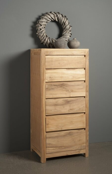 Corona | Teak Ladenkast | 60x46x130 - TWR-AJ0032
