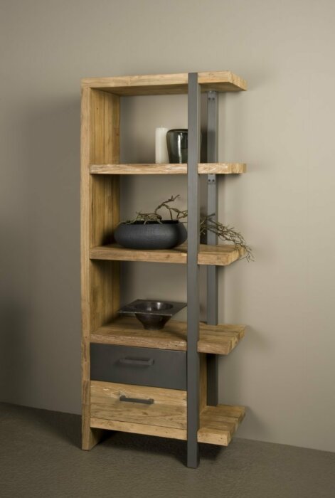 Lucca Boekenkast 77.5x40x190 | Rechts - TWR-FI0013R