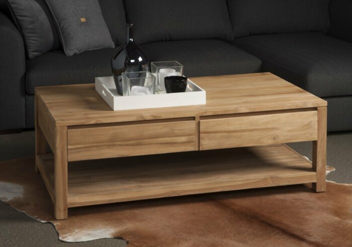 Corona | Teak Salontafel | 130x70x45 - TWR-JN0229