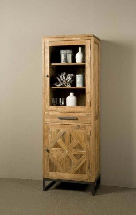 Mascio Cabinet 2 deurs - 1 lade | 65x40x195 - TWR-KL0224