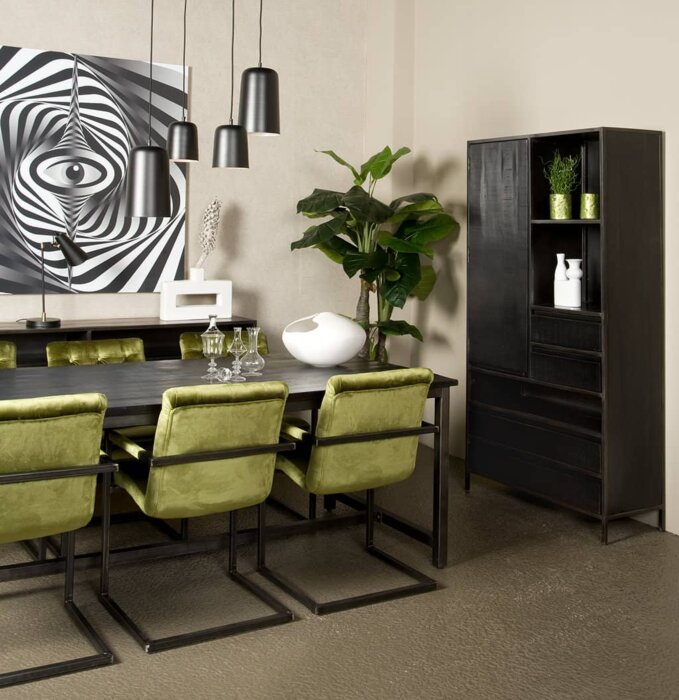 Paterno Kabinet | 1 Deur | 4 Laden | 100x40x190 - TWR-NA0104