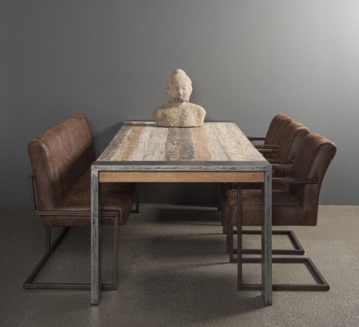 Novara | Teak Eettafel met N poot | Gerecycled Teak | Meerdere Afmetingen - TWR-PF0019-0022