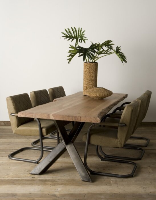 Acacia Boomstamtafel Yunta | 220x100 | 6 dik opgedikt - TWR-SG0036
