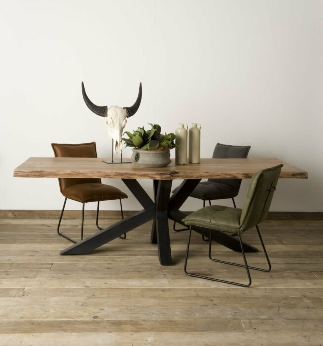 Soria Boomstamtafel | Acacia Matrix | 180x90 | 4 blad - TWR-SG0065