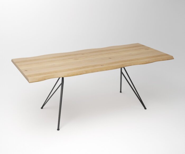 Eiken Boomstam Eettafel | Slab Edged-Fantasy Butterfly