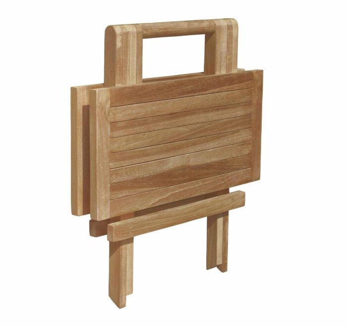 Tuin Teak Bijzettafel Inklapbaar 50x50x50 | Slate Vierkant Tuintafeltje - DEVI-ST038