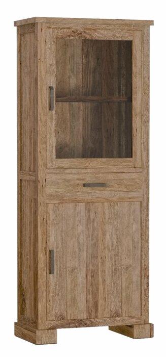 Lorenzo | Teak Vitrinekast | 75x40x190 - TWR-SS0862