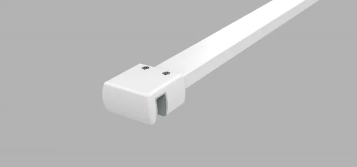 Van Rijn Products ST01MGR inloopdouche 120cm rookglas - wit