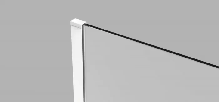 Van Rijn Products ST01MGR inloopdouche 120cm rookglas - wit